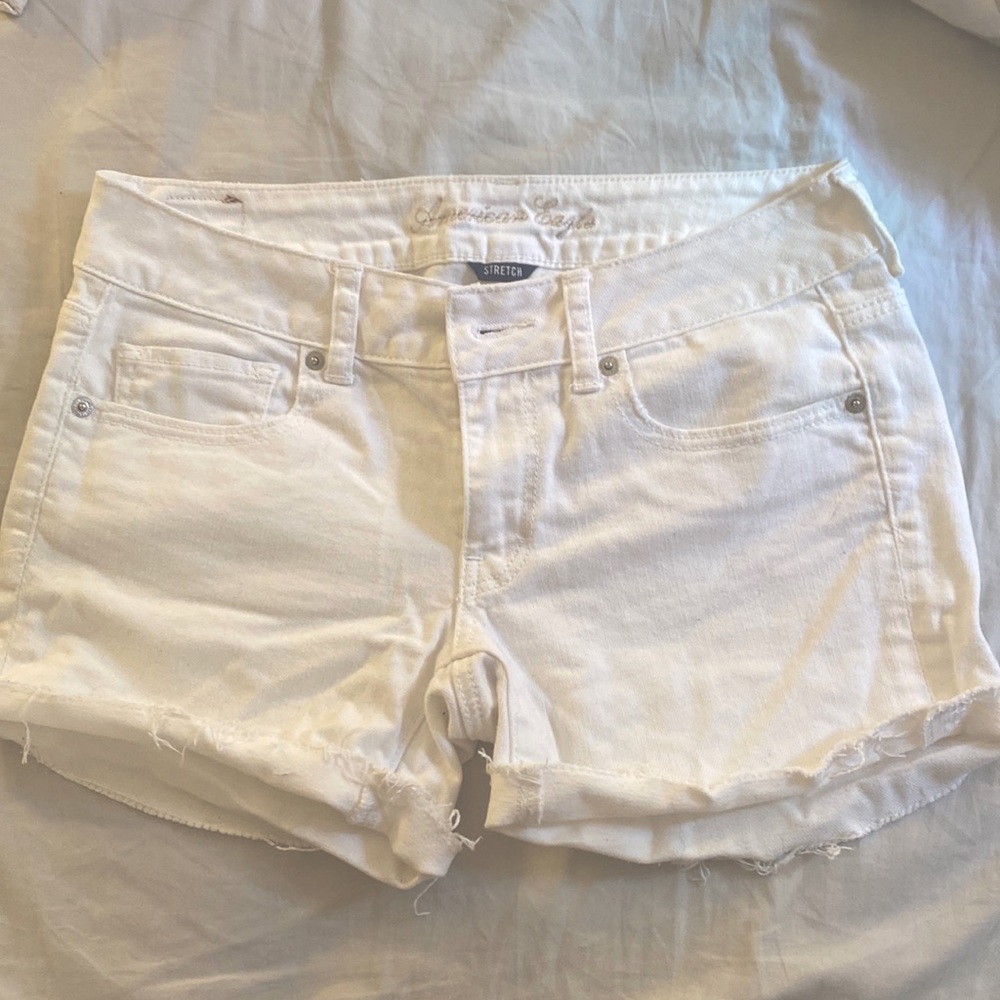 White Denim Shorts